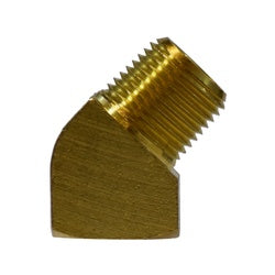28231 - Brass 45-Degree Street Elbow Fitting, 1/4-in Female NPTF x 1/4-in Male NPTF