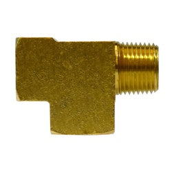 P-316-4-EXT - Brass Extruded Street Tee with Two Female NPTF & One Male NPTF 1/4-inch Connections