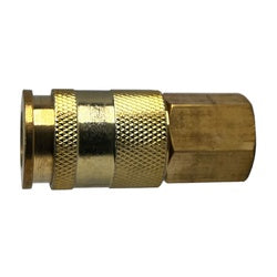 28560BS - 1/4-in Female NPT Brass and Steel Coupler for Pneumatic Tools