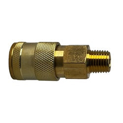 28579BS - 1/4-in Body Brass & Steel Male NPT Coupler for Pneumatic Tools
