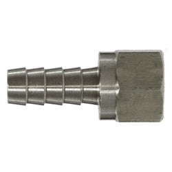 32105N - 45-Degree Brass Swivel Adapter - 3/8-in Hose Barb x 3/8-in Female Flared Connection