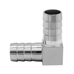 32416SS - 90-Degree Elbow Fitting - 3/8-in Hose Barb Connection - 316 Stainless Steel