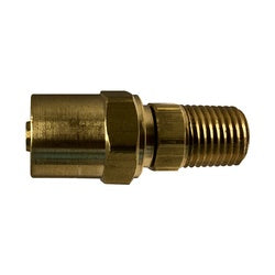32744 - 3/8-in I.D. x 11/16-in O.D. Brass Reusable Male Stem with 1/4-in Male NPTF