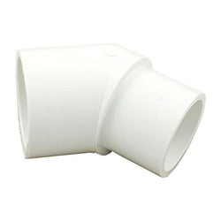 55409 - PVC 45-Degree Street Elbow Fitting, 1-1/2 in Male Spigot x 1-1/2 in Female Socket, SCH 40