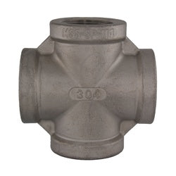 62394MS - 3/4 in NPT Female Stainless Steel Cross Fitting for Piping Applications