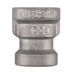 62435MS - 1/2 in x 3/8 in Stainless Steel Reducing Coupling with NPT Threads