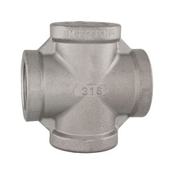63395MS - 1in x 1in x 1in x 1in Female NPT 316 Stainless Steel Union Cross Fitting