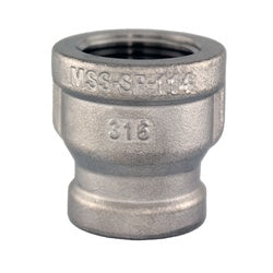 63462MS - 2-1/2 in Female NPT x 2 in Female NPT Stainless Steel Reducing Coupling