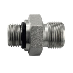 7062-08-04 - Steel Adapter: 1/2-in Male O-Ring Boss x 1/4-in Male BSPP, 375°F Max Temperature