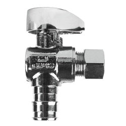 746435MH - 90-Degree Angle Supply Stop Valve - 1/2 in x 3/8 in Lead-Free Brass with Chrome Finish