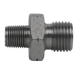 9020-06-16 - 3/8-in Male BSPP to 1-in Male BSPT Steel Adapter for Plumbing and Industrial Use