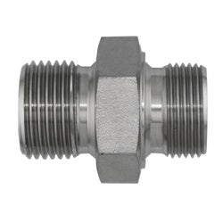 9025-04-12 - Steel Adapter, 1/4 in Male BSPP to Male Metric M12 Connection