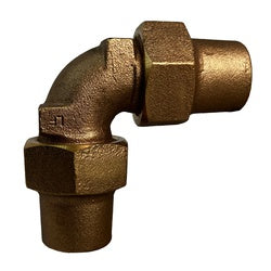 9651616FLLFBAG - 1-in Flare Lead-Free Bronze Union Elbow Fitting