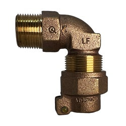 9651212LF - Lead-Free Bronze Pack Joint Elbow - 3/4-in MIP x 3/4-in Pack Joint Connections