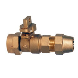 970268 - 1 in Lead-Free Bronze Curb Stop Ball Valve, Full Port, 300 psi, 90-Degree Operation