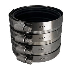 970831 - 2 in Heavy-Duty Stainless Steel 4-Band No-Hub Coupling for Pipe Connections