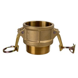 E-CGB-100-B1 - Durable Brass Economy Series Type B Cam and Groove Coupler - 1 in x 1 in NPT