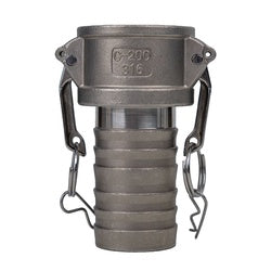 E-CGC-200-SS1 - 2-in Female Coupler x 2-in Hose Shank Economy Series Type C Stainless Steel Cam and Groove Coupler