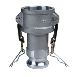 E-DA-3040-A - 3 in Female to 4 in Male Cam and Groove Aluminum Reducer Coupler/Adapter