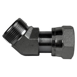 FS65021616 - 1-in Male O-Ring Face Seal x 1-in Female O-Ring Face Seal 45-Degree Steel Swivel Elbow