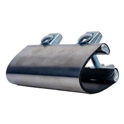 R60300 - 2-Bolt Patch Clamp - 3 in x 6 in 301 Stainless Steel with Neoprene Gasket