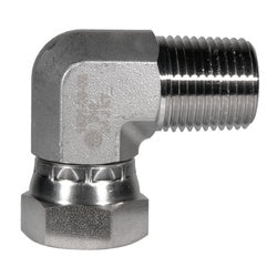 SS1501-24-24 - 90-Degree Stainless Steel Elbow Adapter, 1-1/2-in Male NPTF x 1-1/2-in FNPSM Swivel
