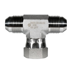 SS6600-04-04-04 - 316 Stainless Steel Swivel Branch Tee, 1/4-in Male JIC x 1/4-in Male JIC x 1/4-in Female JIC