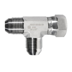 SS6602-24-24-24 - 1-1/2" Male/Female JIC Swivel Run Tee Adapter in 316 Stainless Steel