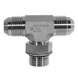 SS6803-04-04-04 - 316 Stainless Steel Branch Tee with Three 1/4-inch Male JIC Connections