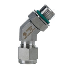 SSC68021212 - 316 Stainless Steel 45-Degree Elbow Fitting - 3/4-in Male O-Ring Boss Connection