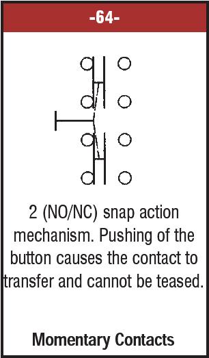 04917-812 Push Button Switches with Larger Mounting Pattern