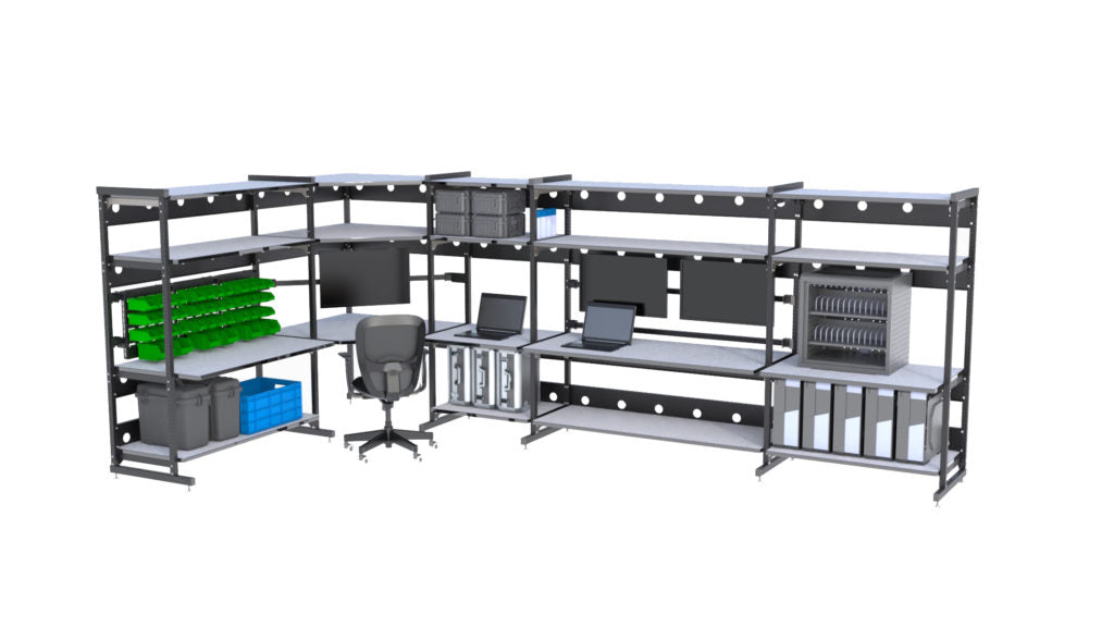 7100-1-100-72 72" Performance Plus Heavy Duty LAN Station