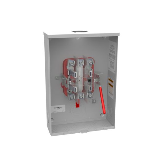 4 Terminal 1-Position 200A Ringless Meter Socket With Lever Bypass U9801-R