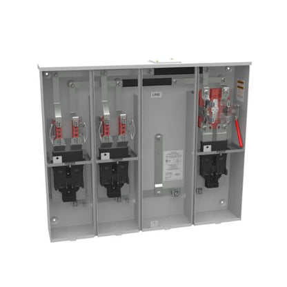 4 Terminal 3-Position 125A Ringless Meter Socket U6123-X-BL