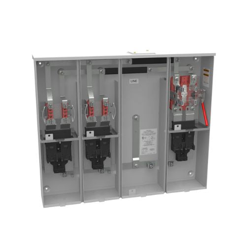 4 Terminal 3-Position 125A Ringless Meter Socket U6123-X-BL