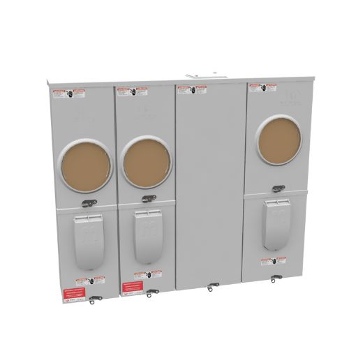 4 Terminal 3-Position 125A Ringless Meter Socket U6123-X-BL