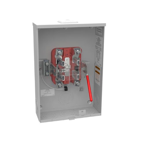 5 Terminal 1-Position 200A Ringless Meter Socket U3042-XL-QG-BLG-LIS