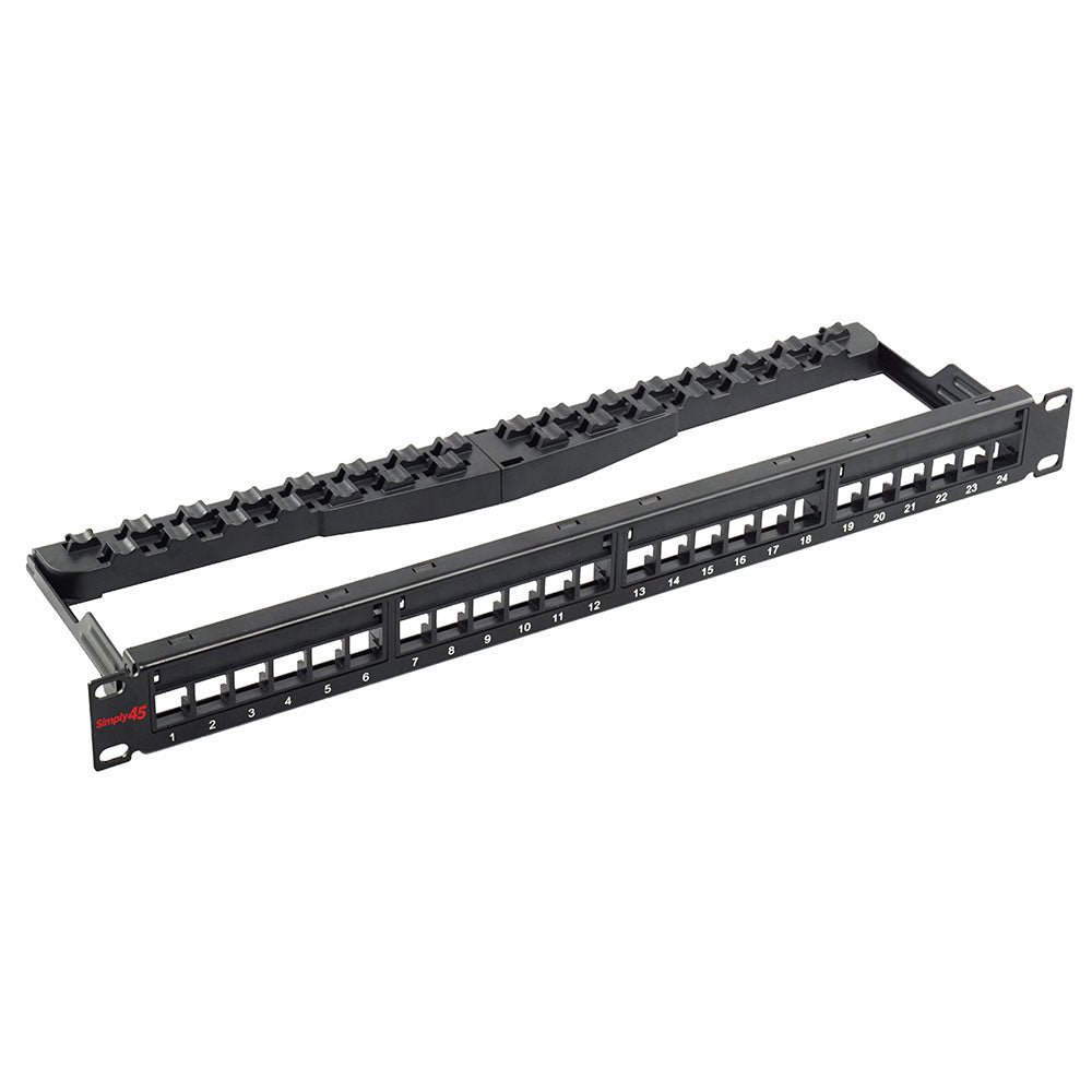 S45-2024U Unloaded 24 Port Unshielded Keystone Patch Panel