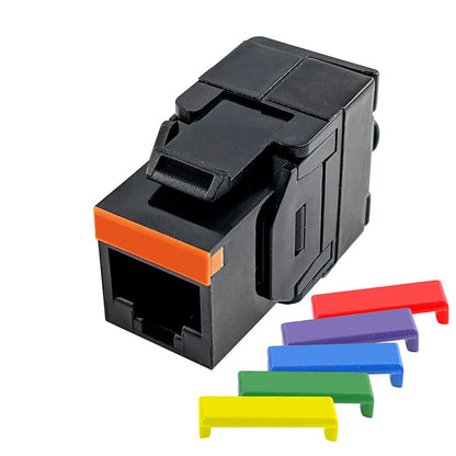 S45-3500B Cat5e UTP 180 Degree Keystone Jack – Unshielded – Black