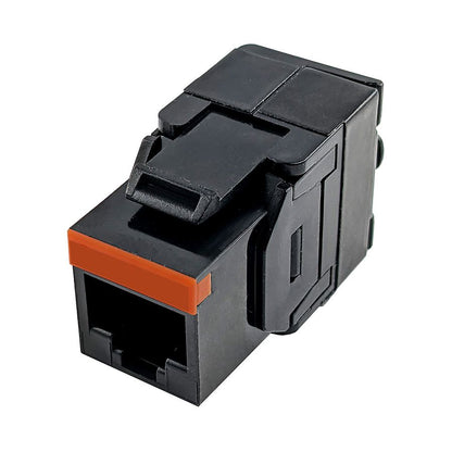 S45-3500B Cat5e UTP 180 Degree Keystone Jack – Unshielded – Black