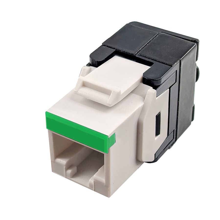 S45-3500W Cat5e UTP 180 Degree Keystone Jack - Unshielded - White