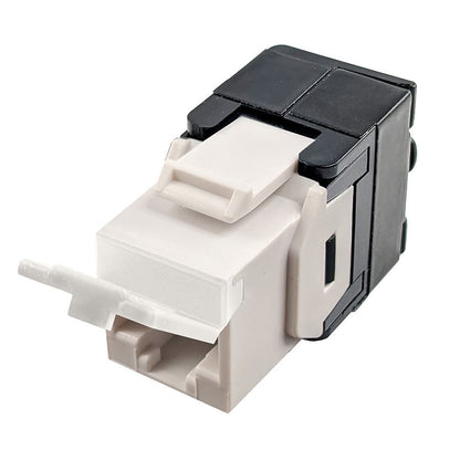 S45-3500W Cat5e UTP 180 Degree Keystone Jack - Unshielded - White