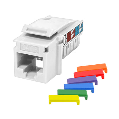 S45-3690W Cat6 Unshielded 90 Degree Keystone Jack