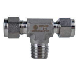 SSC260188 - 1/2-in Tube x 1/2-in Tube x 1/2-in Male NPT 316 Stainless Steel Branch Tee