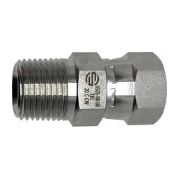 SS6505-04-04 - 1/4-in Male NPTF x 1/4-in Female JIC Swivel Stainless Steel Adapter