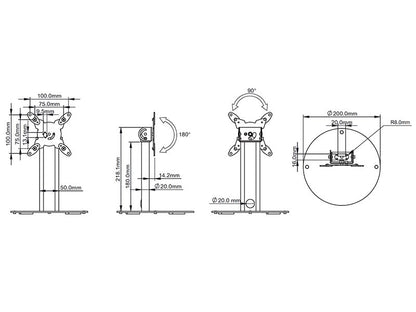 VESA Monitor Stand with Tilt and Rotation adjustments