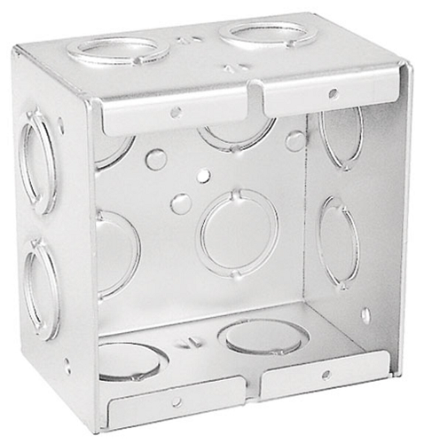 2-1/2" Two Gang Masonry Box Non Gang able With Deep Knockouts Conduit TB-225 (Pack of 40)