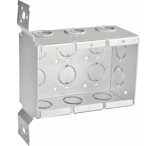 2-1/2" Three Gang Bracketed Masonry Box With Deep Non-Gang able Knockouts Conduit TB-325-F (Pack of 20)