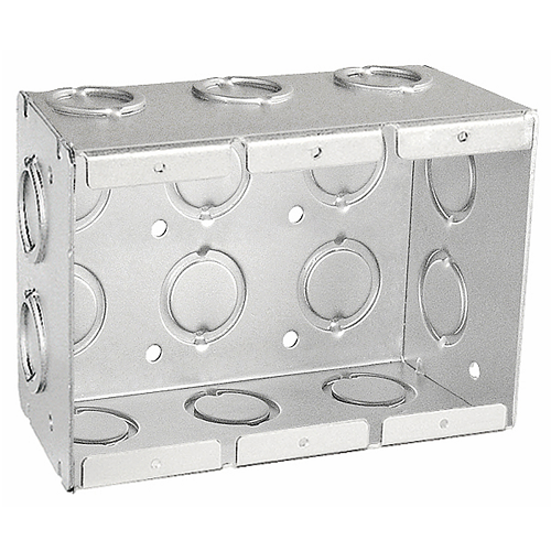 2-1/2" Three Gang Masonry Box Non Gang able With Deep Knockouts Conduit TB-325 (Pack of 30)