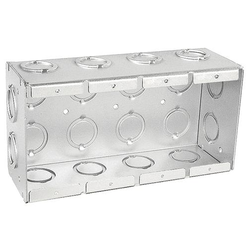 2-1/2" Four Gang Masonry Box Non Gang able With Deep Knockouts Conduit TB-425 (Pack 20)
